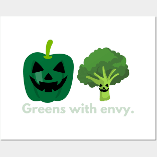 Greens with envy | Funny Halloween design Posters and Art